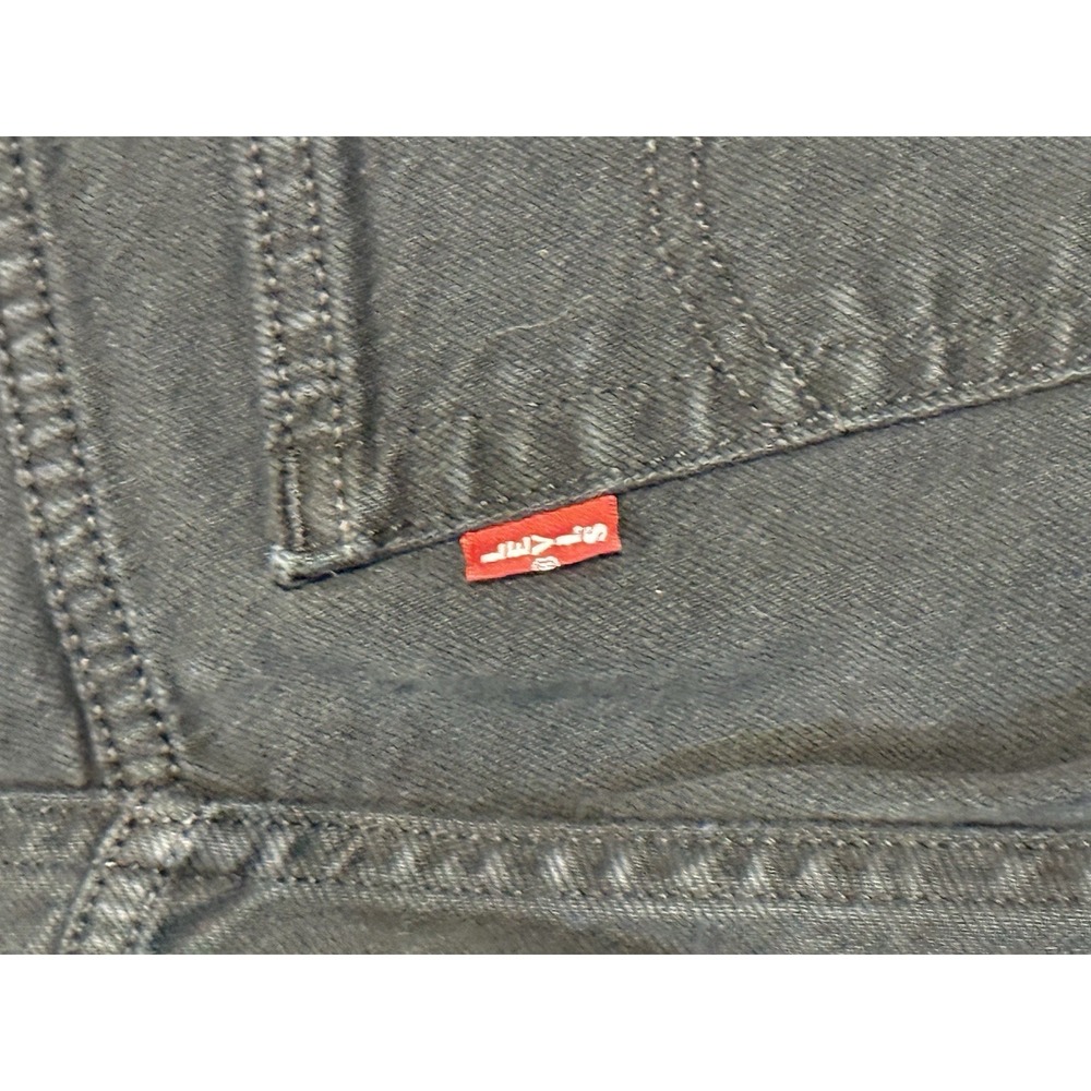 Levis 501 Straight Leg Button Fly Denim Jeans Men's 25Wx32L Black Comfort Casual - Picture 12 of 13